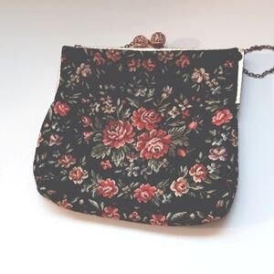 Vintage H. A. & E. Smith Purse Floral Satin Interior